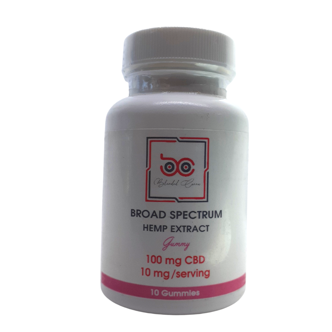 Broad Spectrum Hemp Extract Gummy 100mg CBD 10mg/Serving 10 Gummies