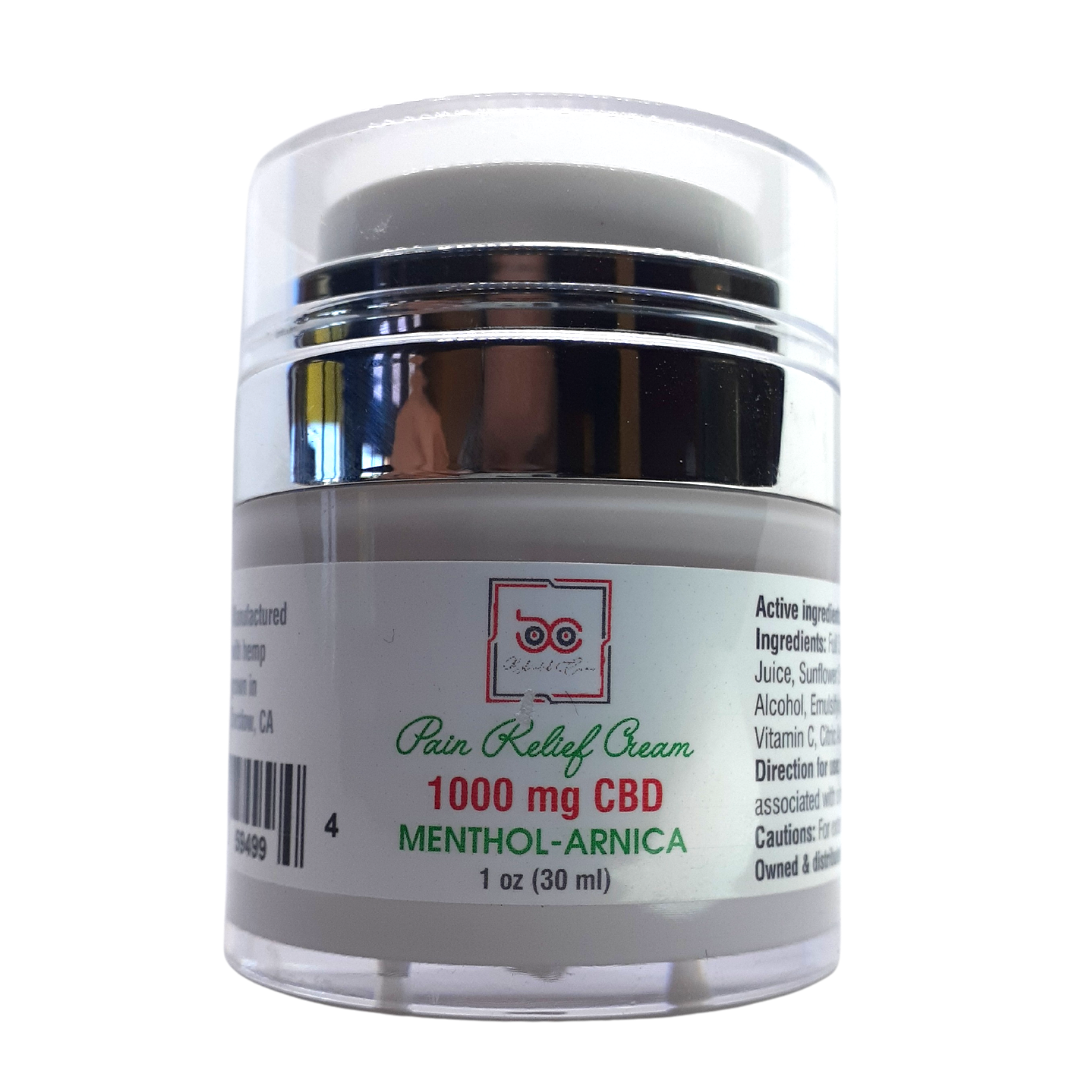 Pain Relief Cream 1000mg CBD Menthol-Arnica 1oz (30mL)