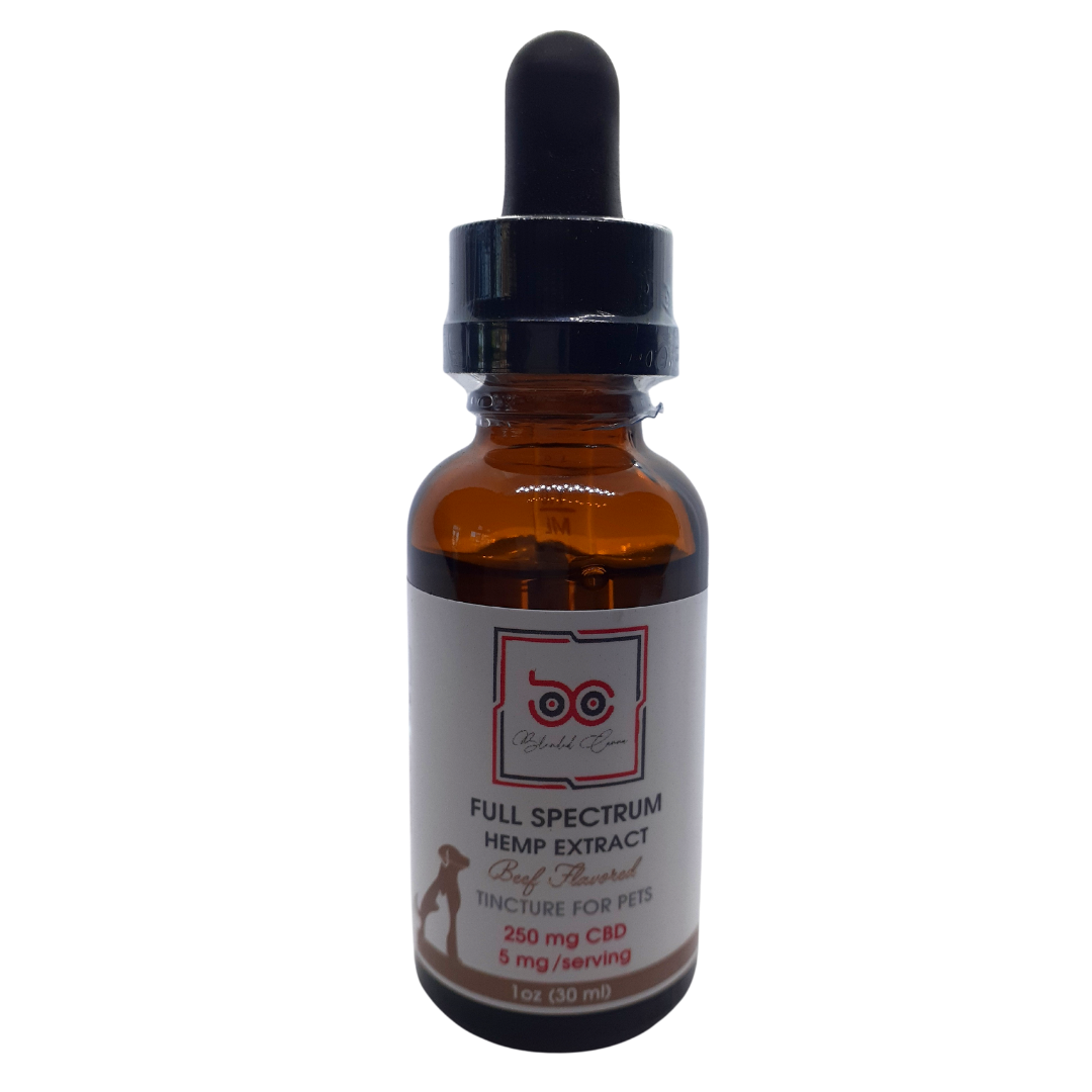 Full Spectrum Hemp Extract Beef Flavored Tincture for Pets 250mg CBD 5mg/Serving 1oz (30mL)