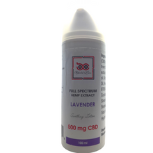 Load image into Gallery viewer, Full Hemp Extract Lavender Soothing Lotion 500mg CBD 100mL

